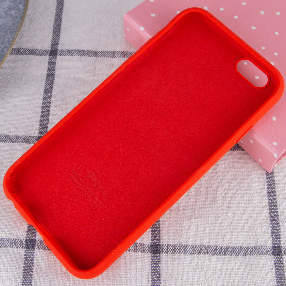 Silicone Case Full Protective (AA) для iPhone 6/6s (Red)-2